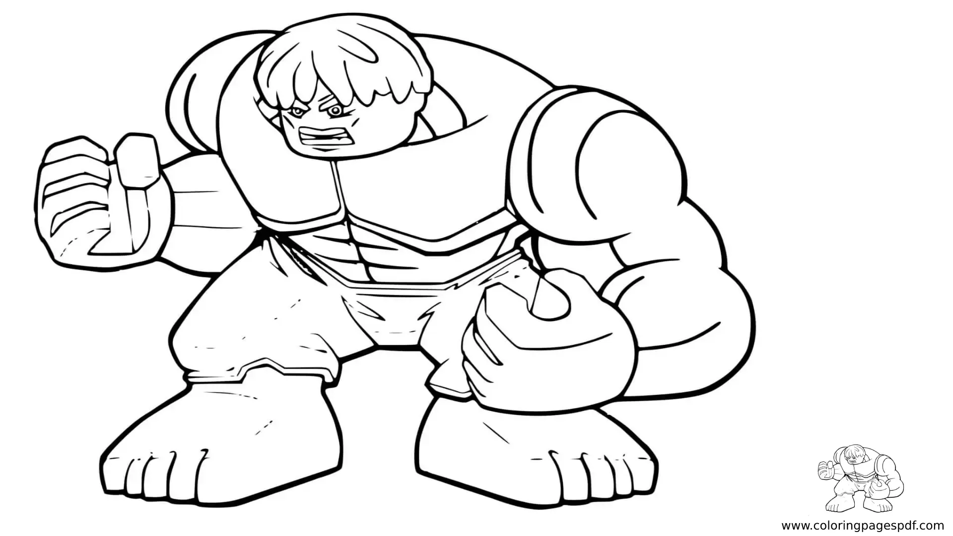 Coloring Pages Of Lego Hulk