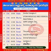 TS SCERT Online Digital Classes 25-01-2022