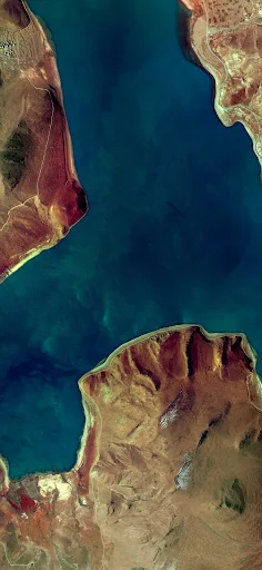 HD satellite view of breathtaking coastal landscapes as phone wallpaper