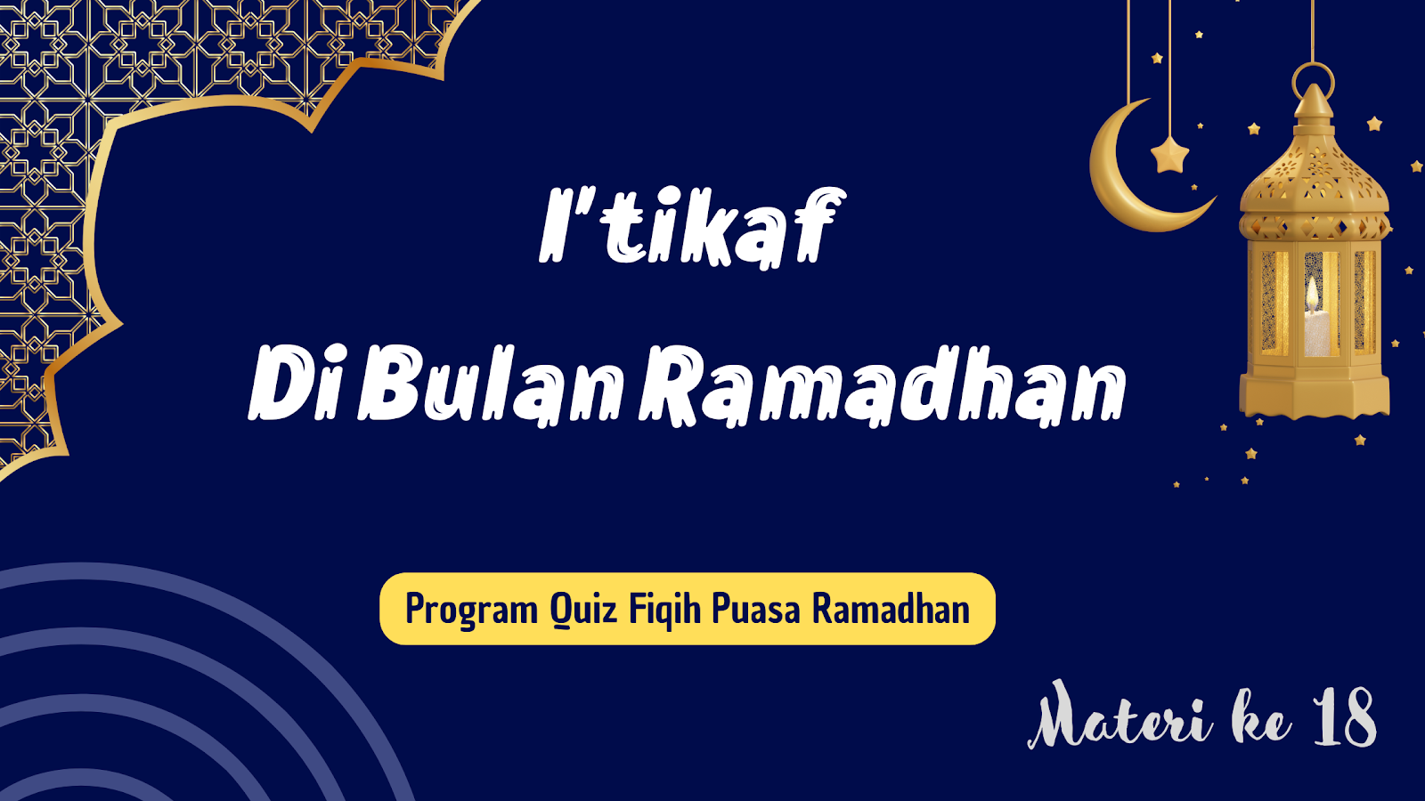 I'tikaf Di Bulan Ramadhan