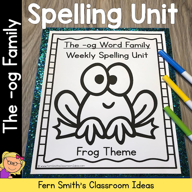 Click Here to Download The New & Improved -og Word Family Spelling Unit to Use in Your Classroom Today!