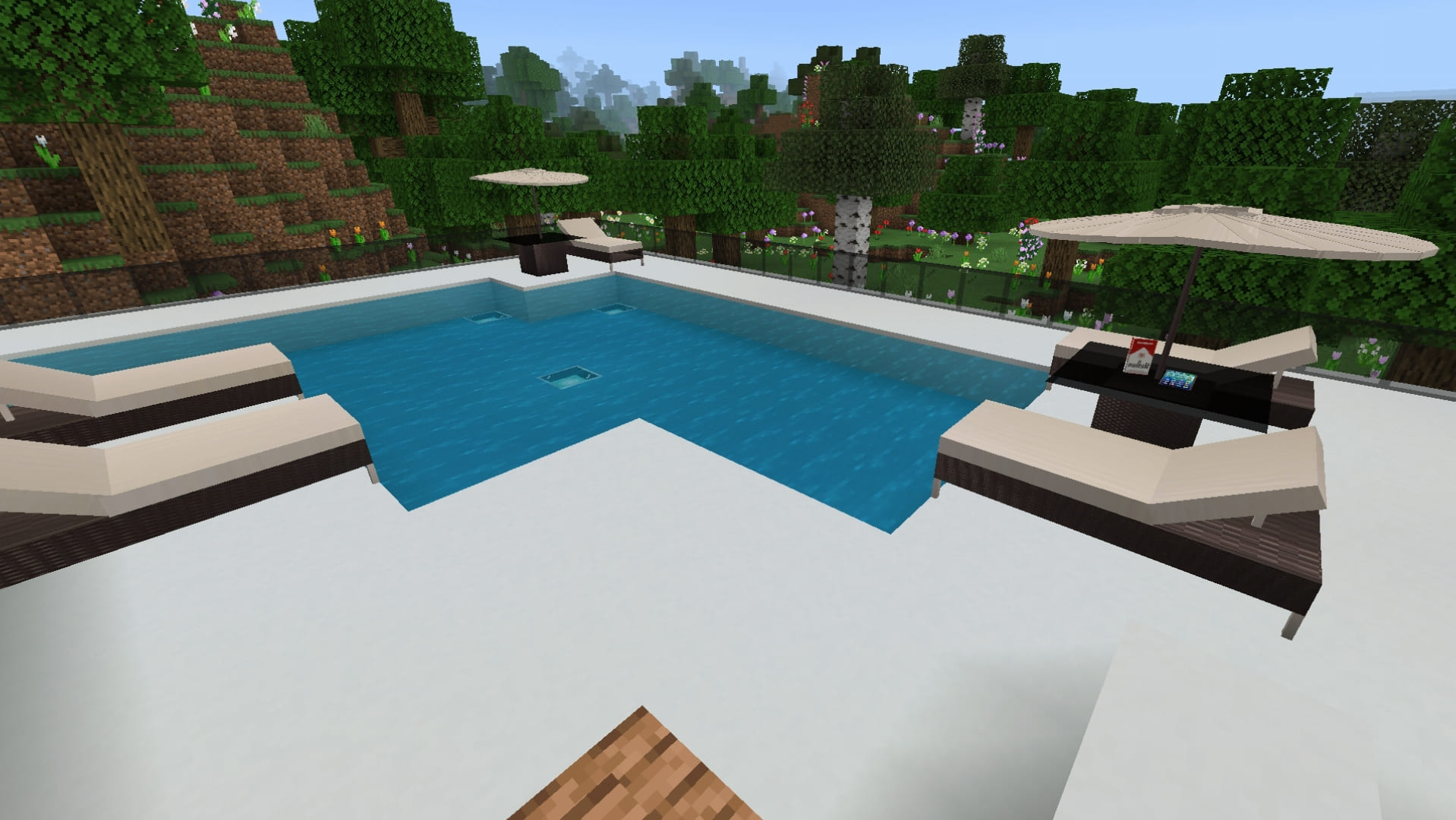 Addon Eveo Furniture Minecraft Bedrock | Piscina