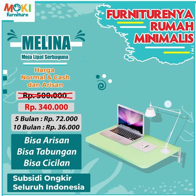 Harga meja lipat minimalis moki furniture