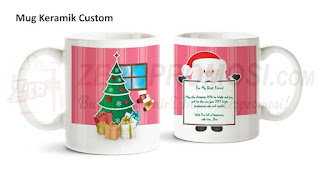 Mug Keramik Custom untuk souvenir natal