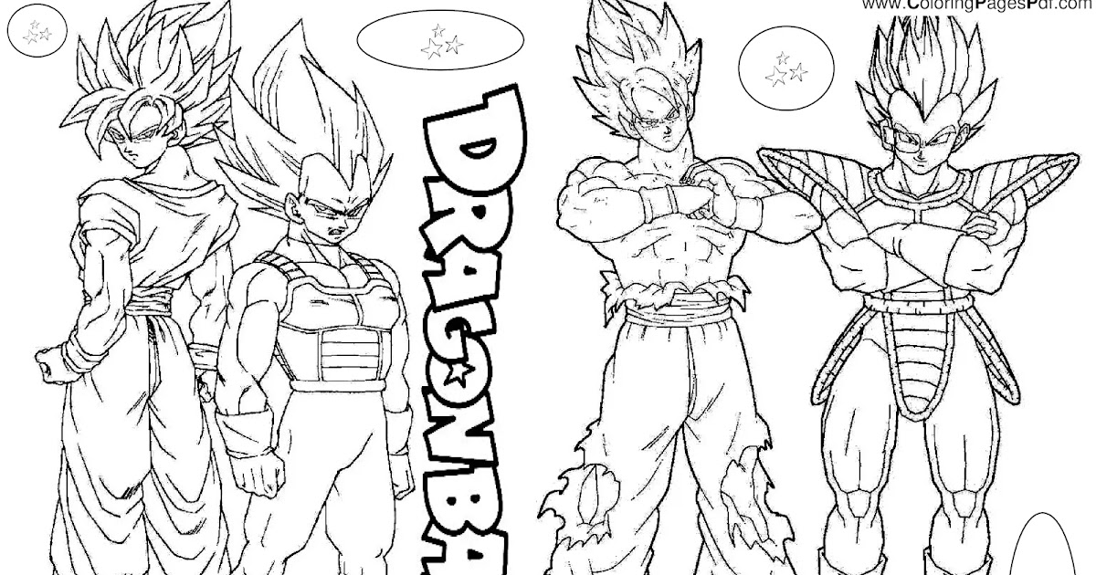 Dragon ball z coloring pages online