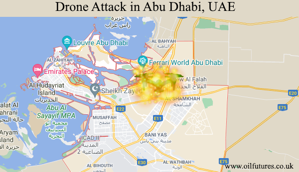 Drone attack in Abu Dhabi