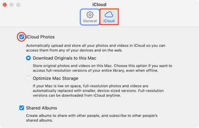 قم بتمكين صور iCloud على جهاز Mac