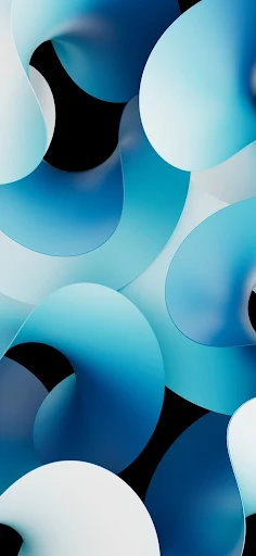 Abstract overlapping blue circles creating a tranquil bubble effect for HD phone wallpaper