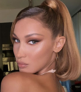 bella hadid pony tail