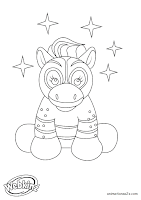 Teal Zebra Webkinz coloring page