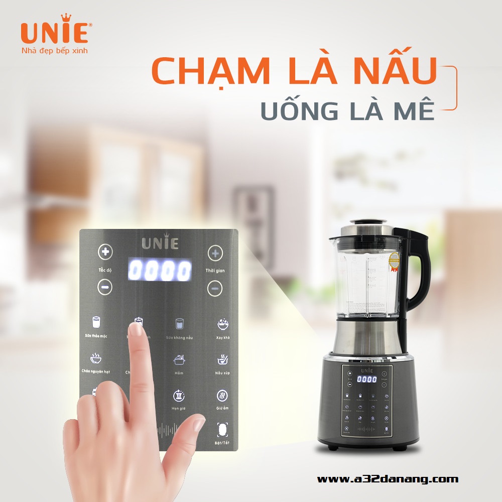 Máy làm sữa hạt UNIE V6S bảng điều khiển cảm ứng 1 chạm