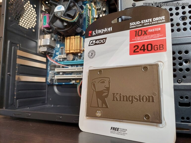 Instalação de SSD Kingston, limpeza e formatação
