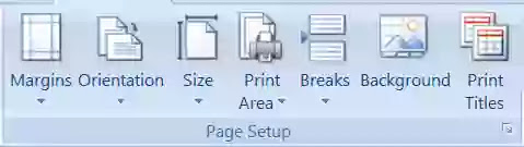 Page layout tab in excel in hindi