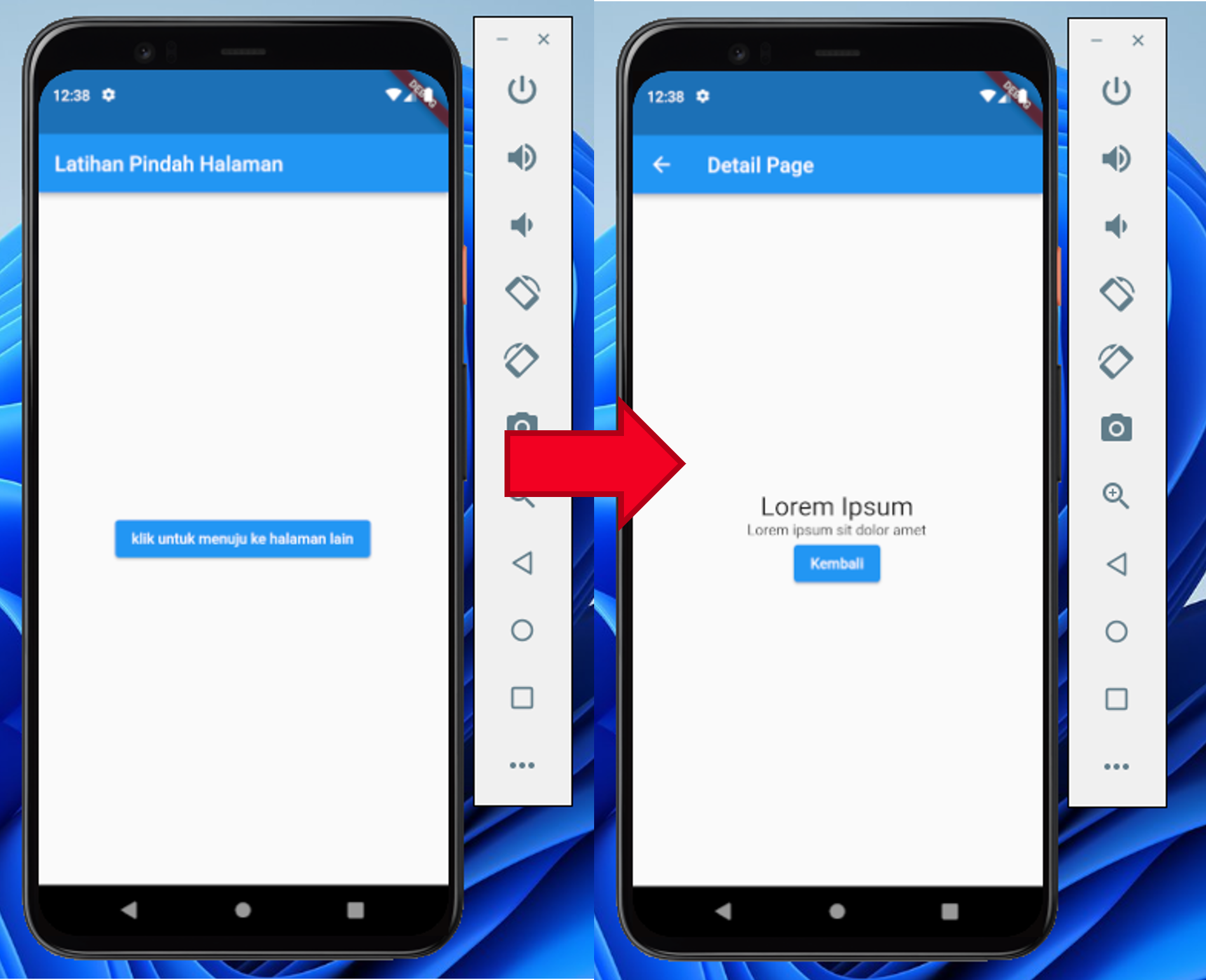 Berpindah Halaman di FLutter dengan parameter