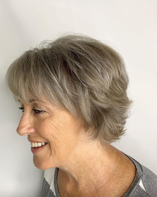 2022 short haircuts for older women over 70