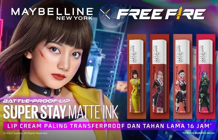 Maybelline Superstay Matte Ink Free Fire Edition Resmi Diluncurkan di Indonesia, Ini Harganya