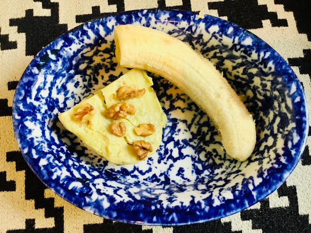 sweet potato, nuts, and banana