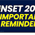 INSET 2022 IMPORTANT REMINDERS