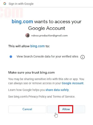 Daftar Verifikasi Blog ke Bing Webmaster Tools
