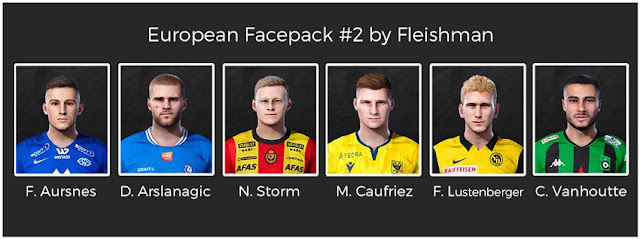 European Facepack #2 For eFootball PES 2021