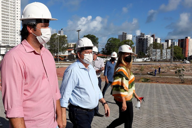 João Azevêdo inspeciona obras do Parque no Bessa e de ligação entre o Altiplano e Hospital Universitário