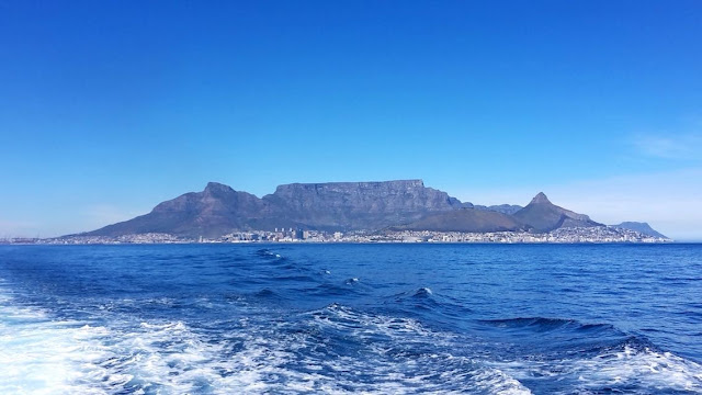 Table Mountain as seen from the sea