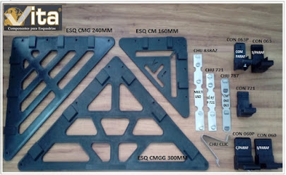 ACESSÓRIOS PARA CONTRAMARCO:  GRAPAS, CONEXOES E ESQUADROS!