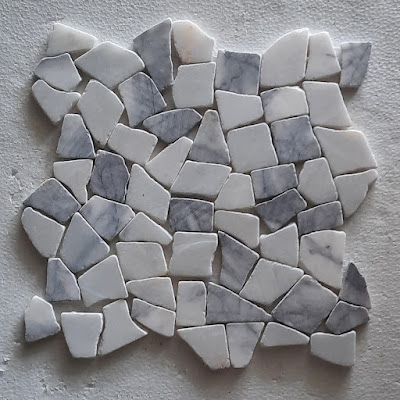 TURKISH MILAS LILAC TUMBLED BROKEN MARBLE MOSAIC