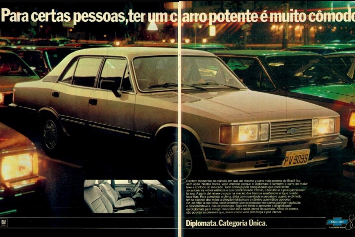 Anúncio da Chevrolet promovendo o Diplomata em 1986