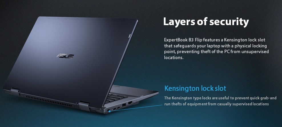 Lapisan keamanan Laptop ASUS ExpertBook B3 Flip (B3402)