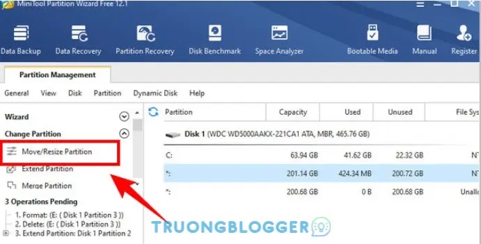 Hướng dẫn cách chia, gộp ổ cứng bằng phần mềm MiniTool Partition Wizard