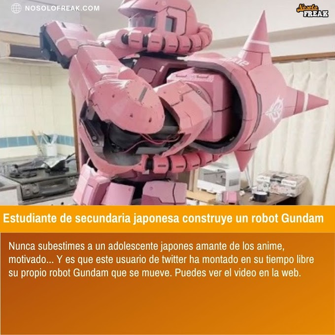Estudiante de secundaria japonesa construye un robot Gundam