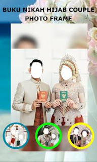 Book Wedding Hijab Couple Photo Frame (MOD,FREE Unlocked  )