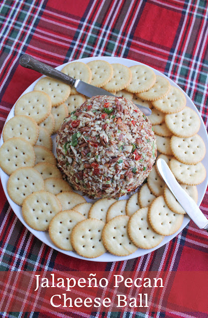 Food Lust People Love: This spreadable Jalapeño Pecan Cheese Ball is made with cream cheese and cheddar. It’s a spicy, creamy, crunchy, delicious, attractive addition to your party table. Watch it disappear!