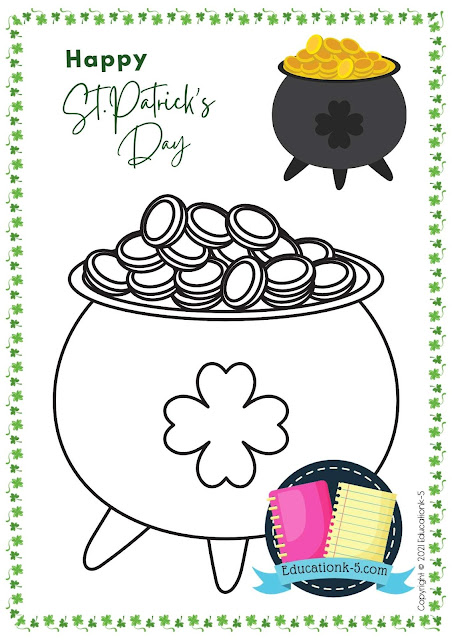 St Patrick's Day Coloring Pages For Kindergarten