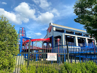 Superman Ultimate Flight Flying Roller Coaster Station Six Flags Great Adventure