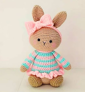 PATRON GRATIS CONEJA AMIGURUMI 50195 🐰