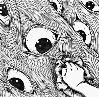 Gambar panel komik Junji Ito, The Wooden Spirit