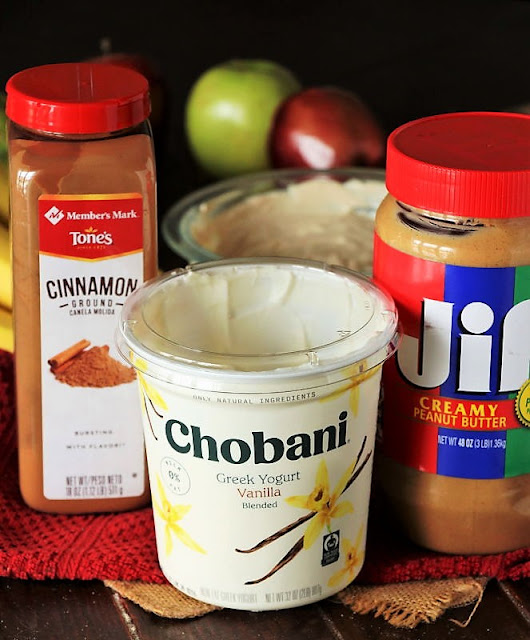 Peanut Butter Greek Yogurt Dip Ingredients Image