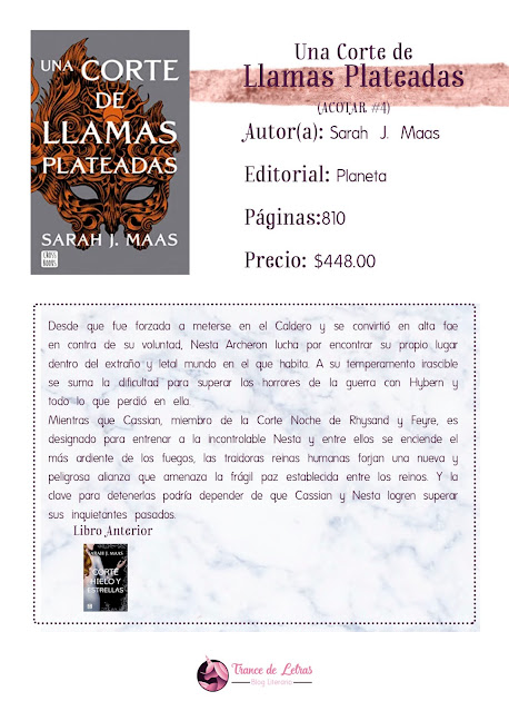 Trance de Letras: Reseña: Una Corte de Llamas Plateadas (ACOTAR#4) de Sarah  J. Maas