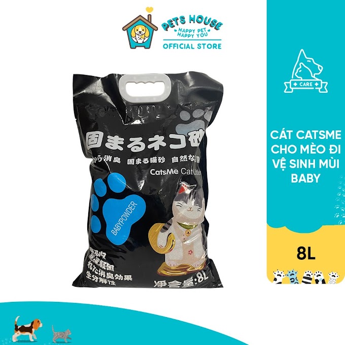 [ petshouse_official_store ] [Mã LT50 giảm 50k đơn 250k] Cát vệ sinh cho mèo Catsme 8L