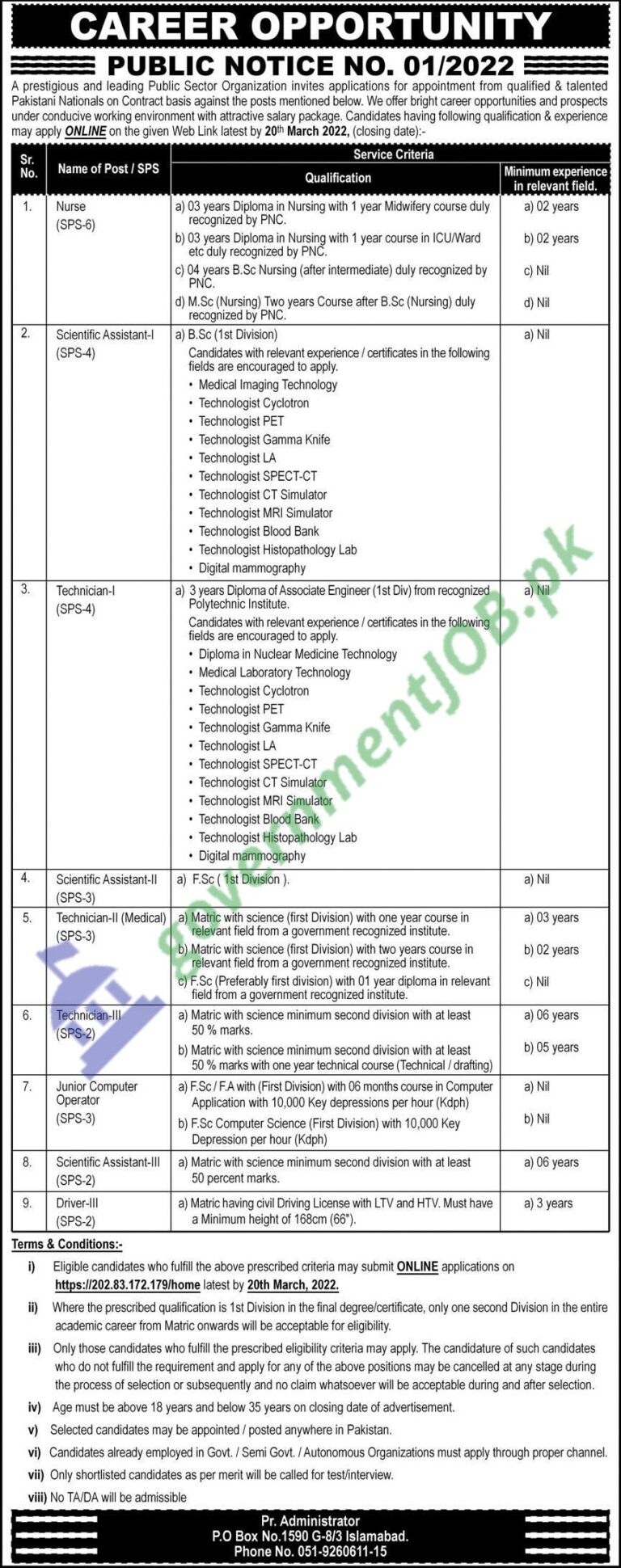 PAEC Jobs 2022 – Pakistan Atomic Energy Commission