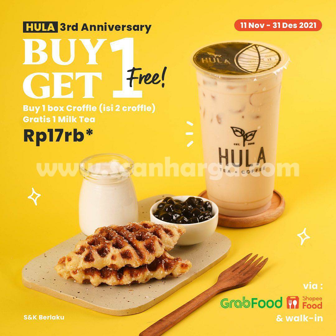 Promo HULA 3rd Anniversary Beli 1 Gratis 1