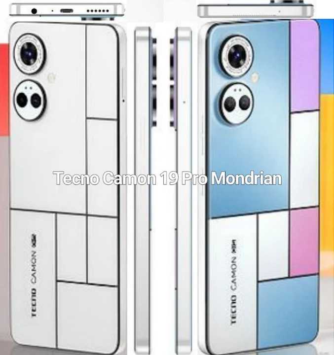 5G Tecno Camon 19 Pro Mondrian Edition Smartphone - Specs: 8GB RAM, 256GB ROM, 5000mAh Battery, 64MP AI Tri Cam, 6.8Inch FHD Screen