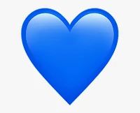 Picture of a blue heart emoji