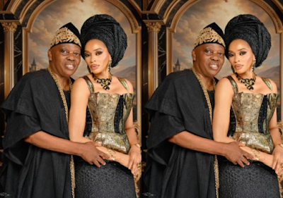 This is the picture of Shade Okoya discloses how she met her billionaire husband, Rasaq Okoya