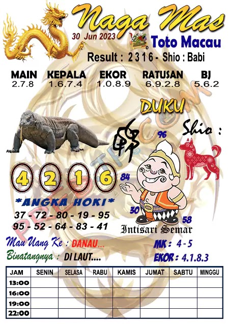 Prediksi Syair Naga Mas Macau Malam Ini 30 Juni 2023