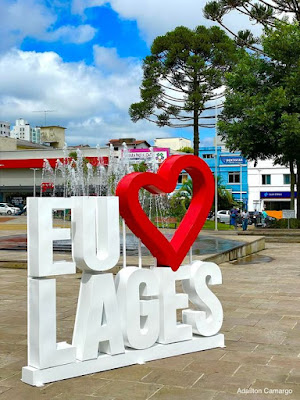 Letreiro turistico eu amo lages