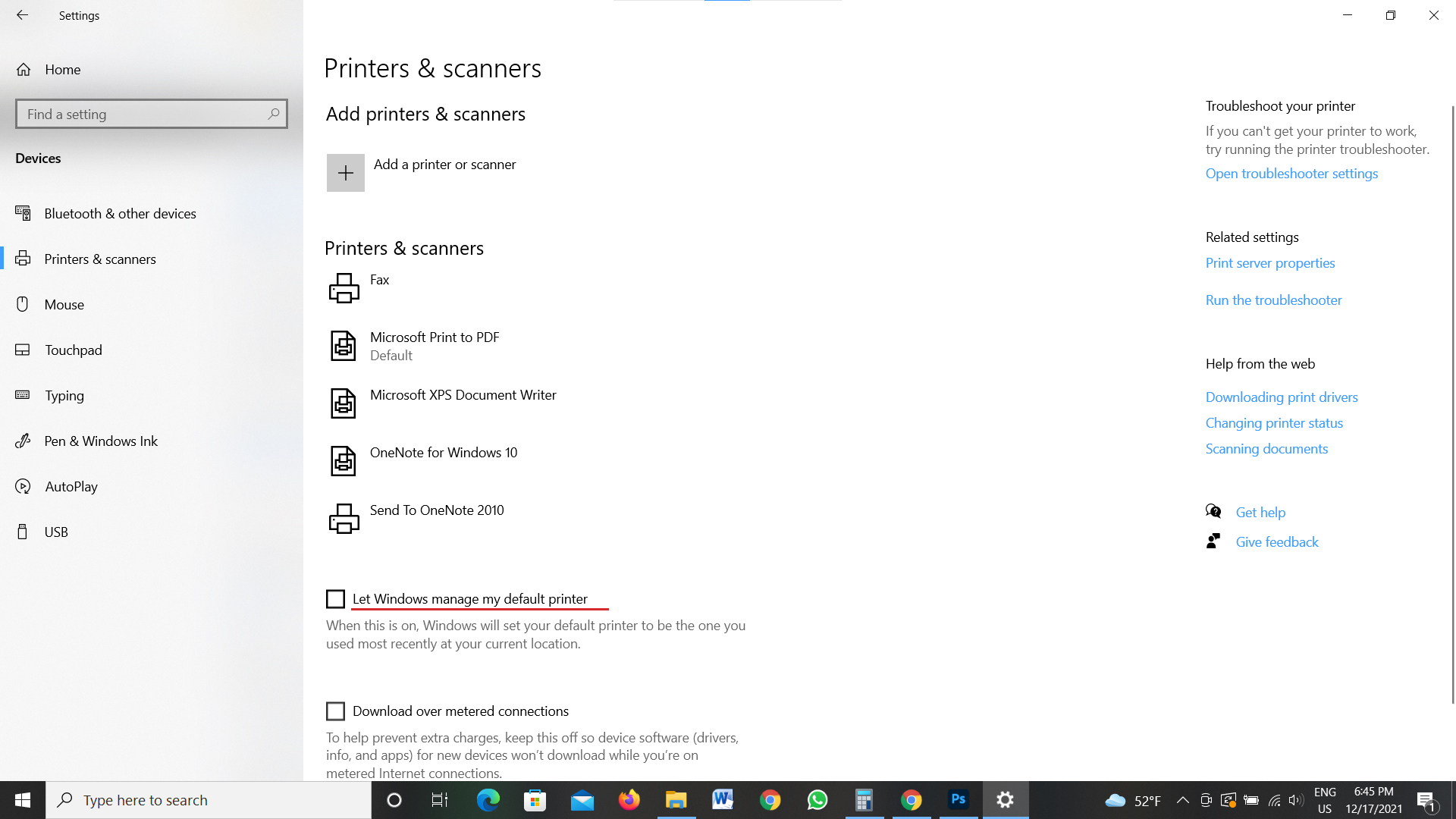 How to Set the Default Printer on Windows 10
