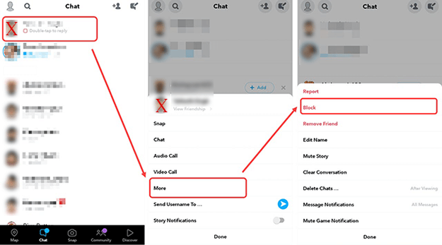 خطوات حظر مستخدم على Snapchat
